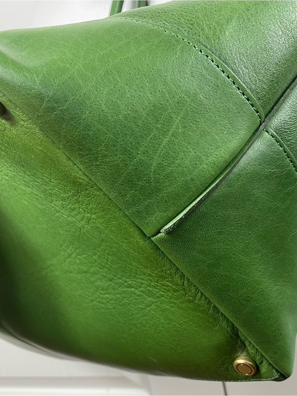 Vintage COACH Bleeker Legacy Weekender Tote Bag Green Leather Luggage 70487 - Picture 9 of 13